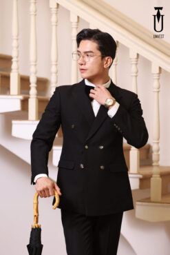 BỘ VEST 6 CÚC ĐEN SCALED