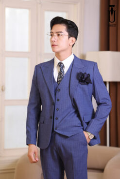 VEST SỌC XANH DƯƠNG
