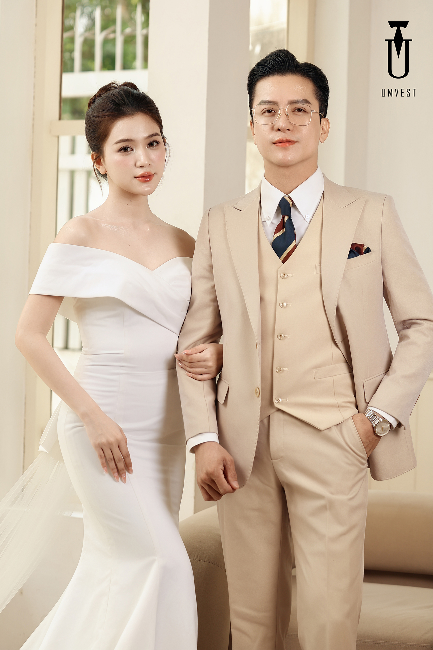 Vest Chú Rể Kem