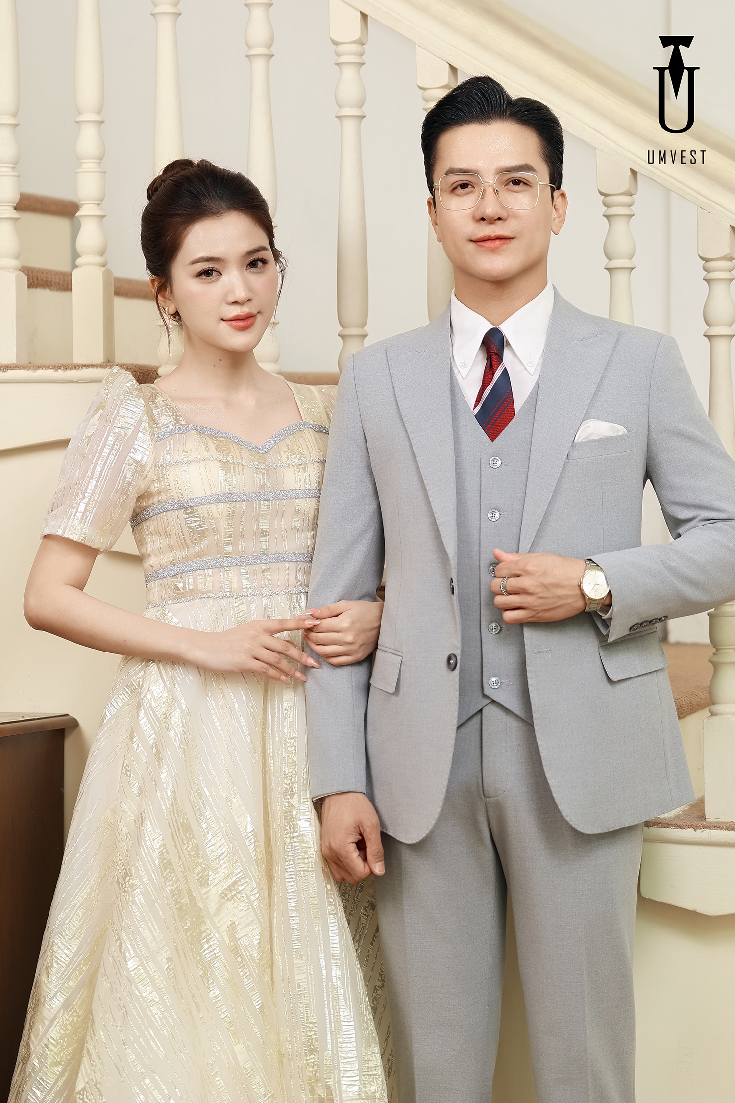 Vest Chú Rể Xám Nhạt