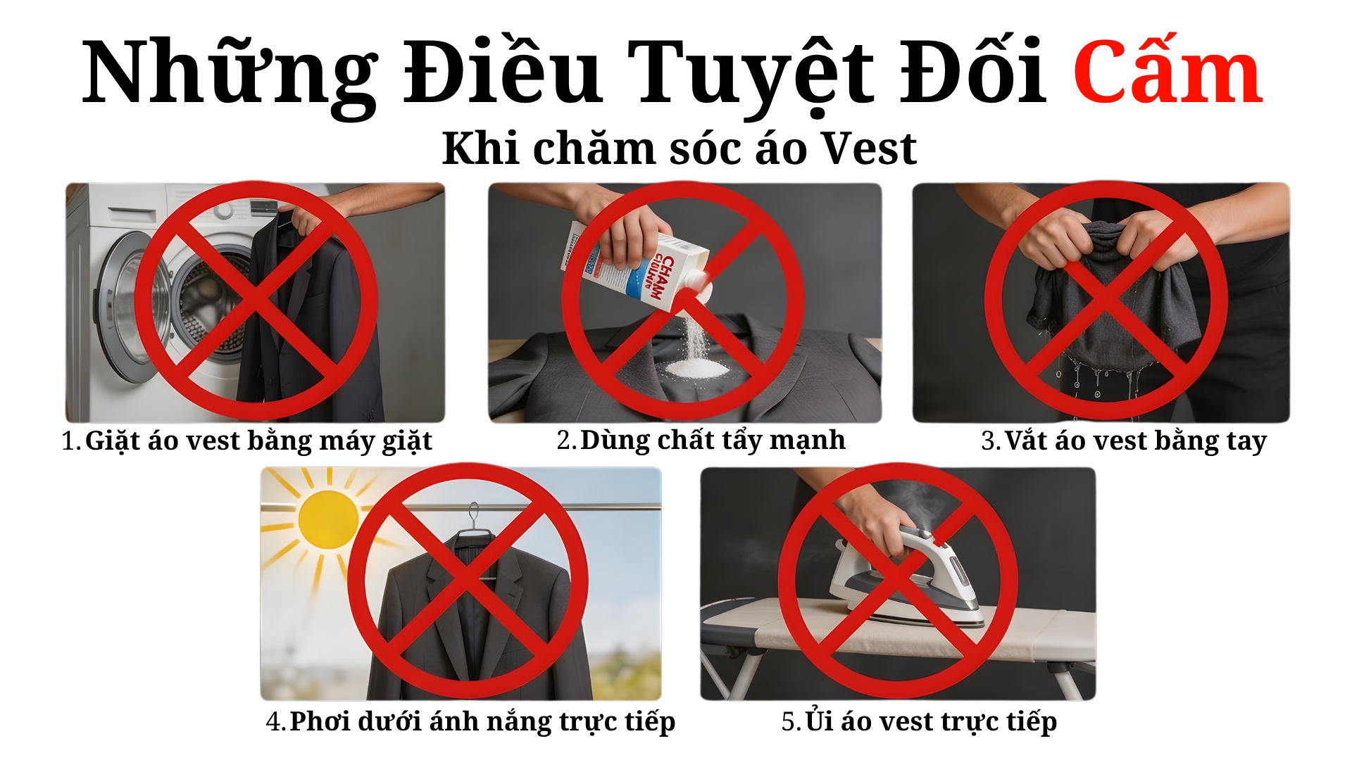 Cách giặt khô áo Vest tại nhà đúng cách