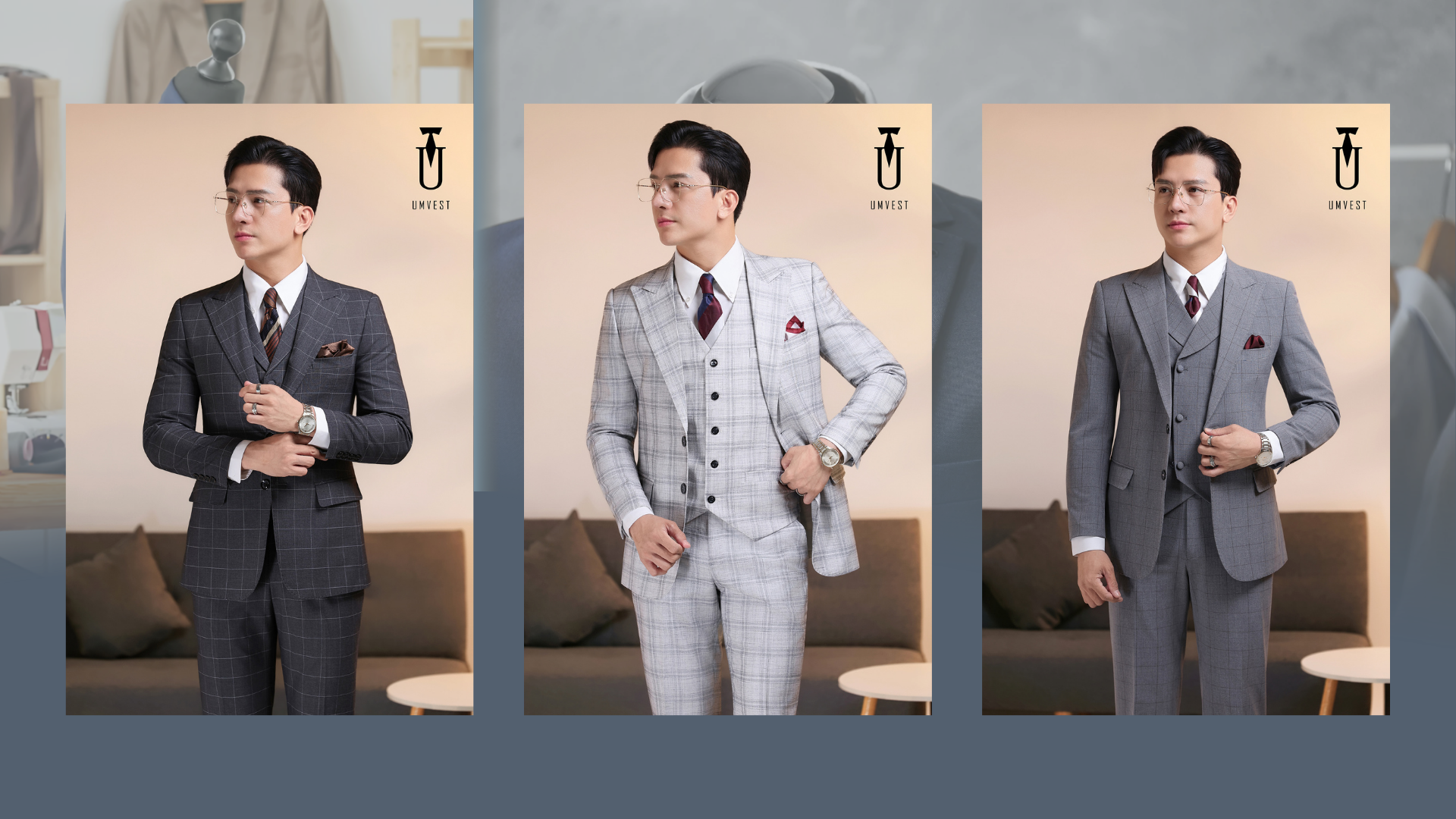 Vest nam kẻ caro cá tính