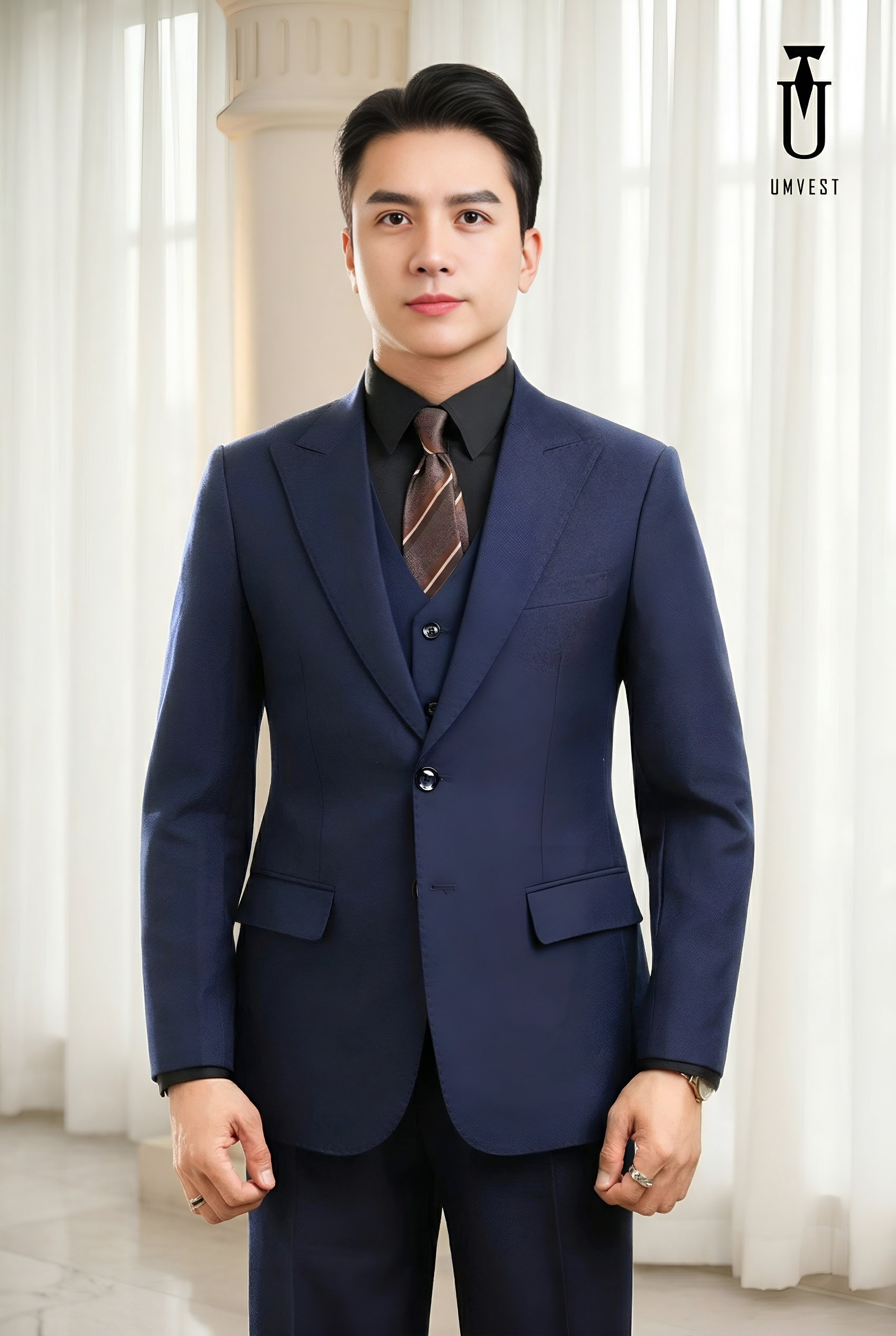 VEST XANH NAVY SM ĐEN