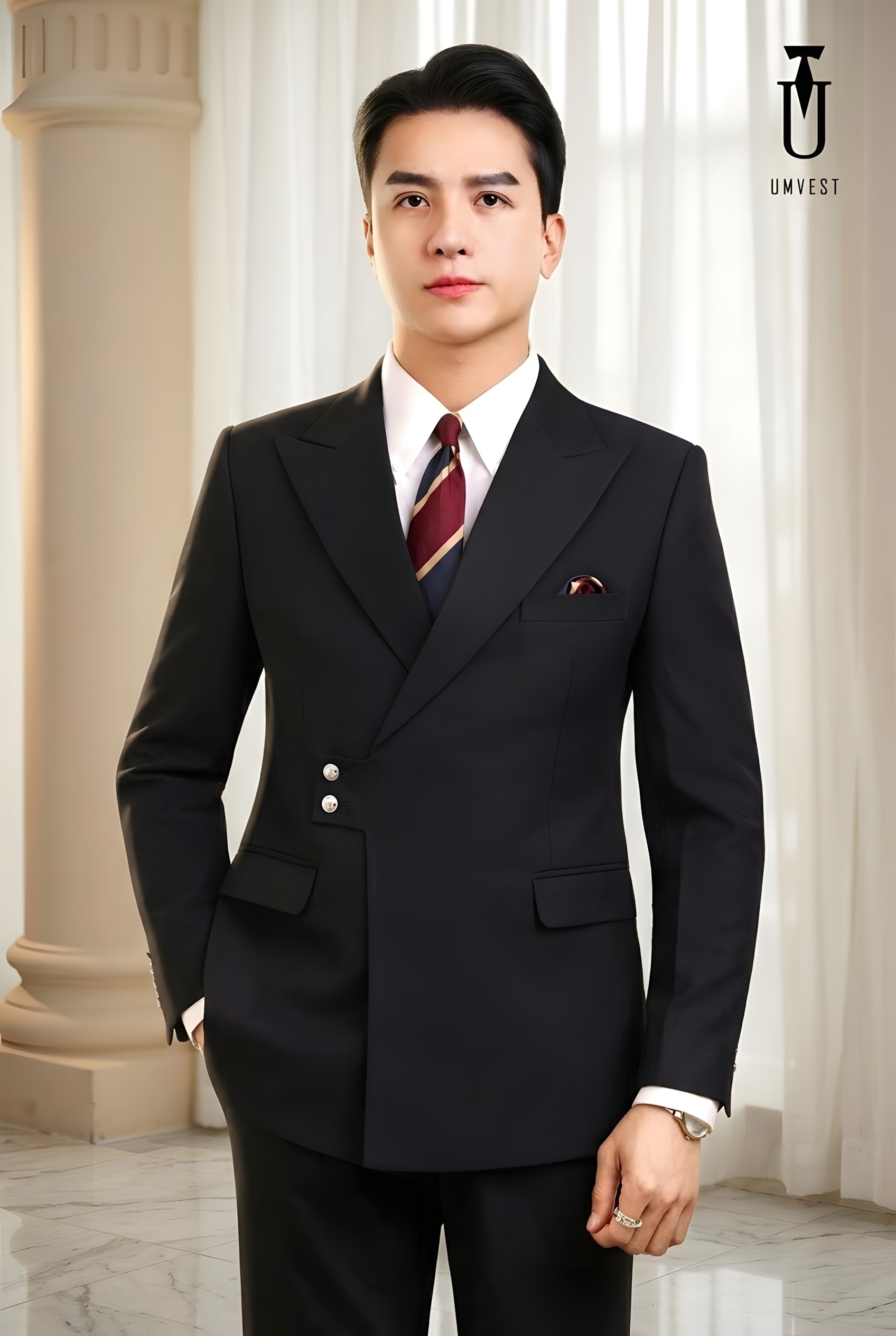 VEST ĐEN CÚC CHÉO 09