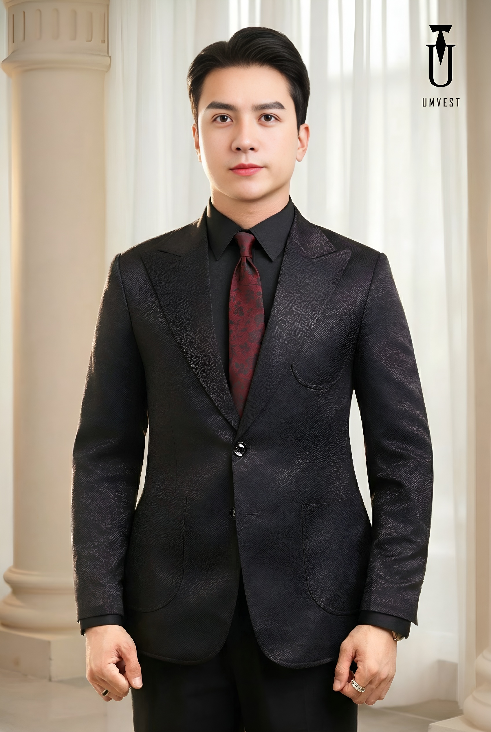 VEST GẤM SƠ MI ĐEN