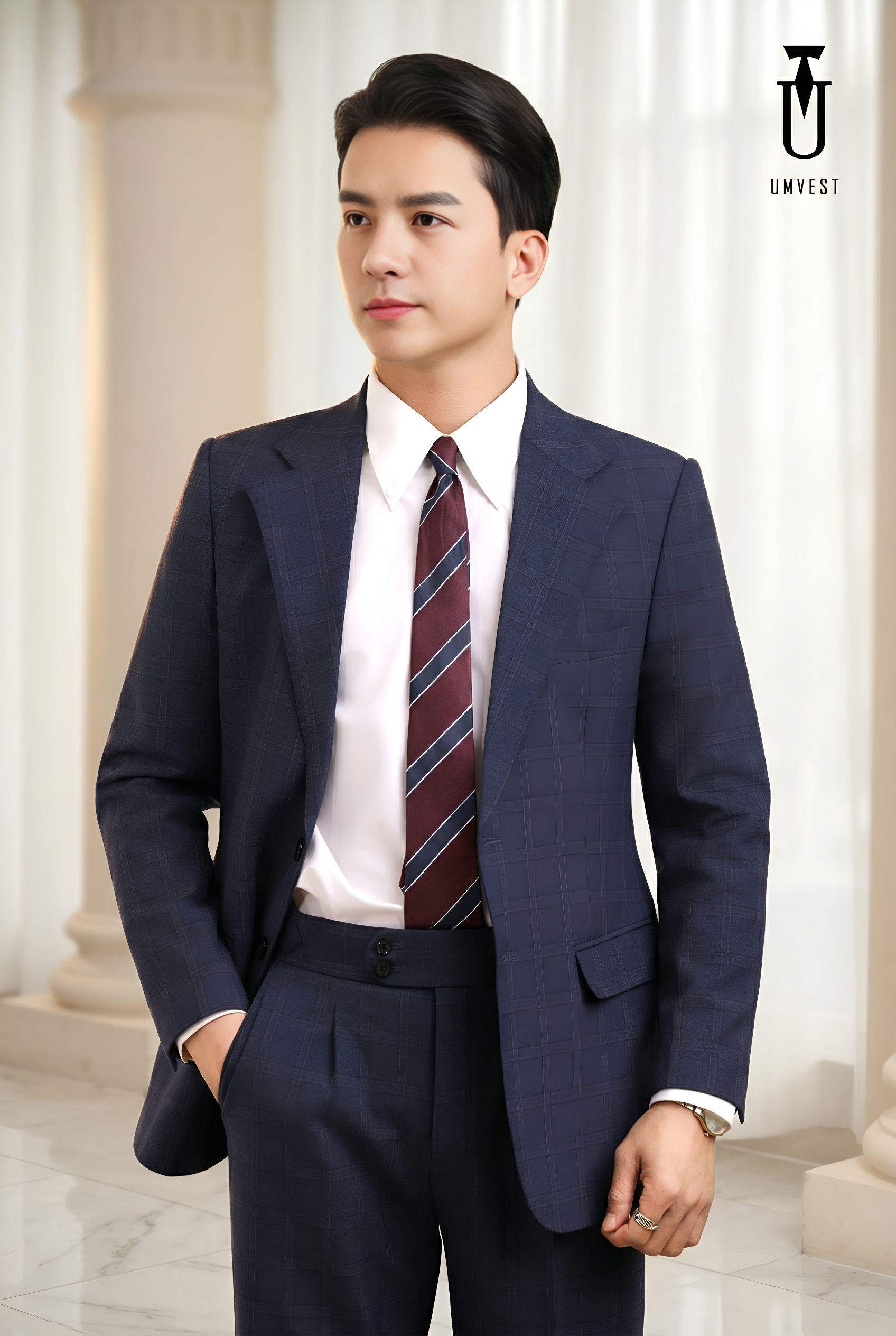 VEST XANH DƯƠNG CARO