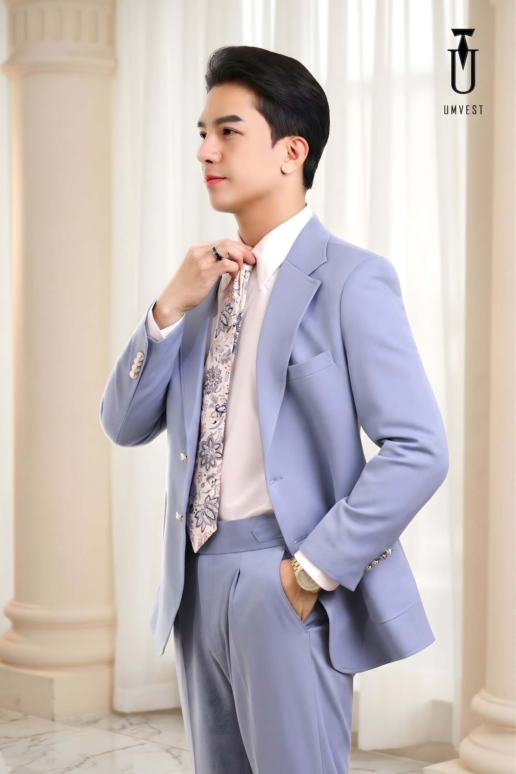 Vest xanh dương nhạt