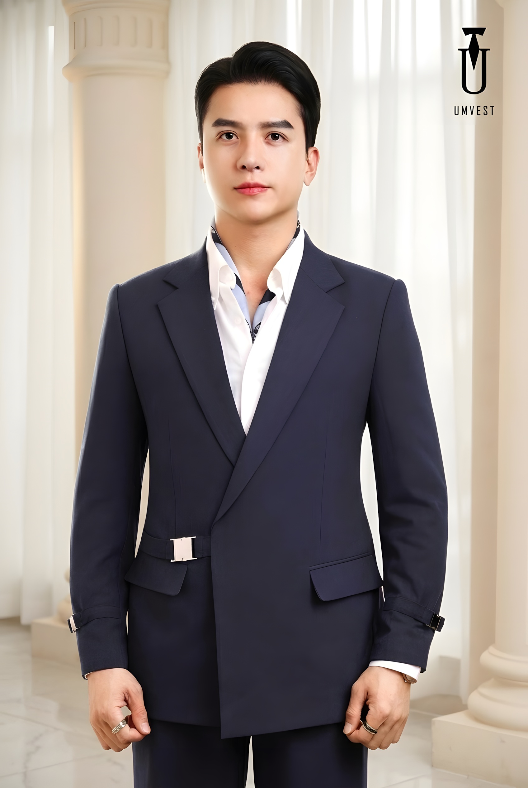 vest xanh khóa sập