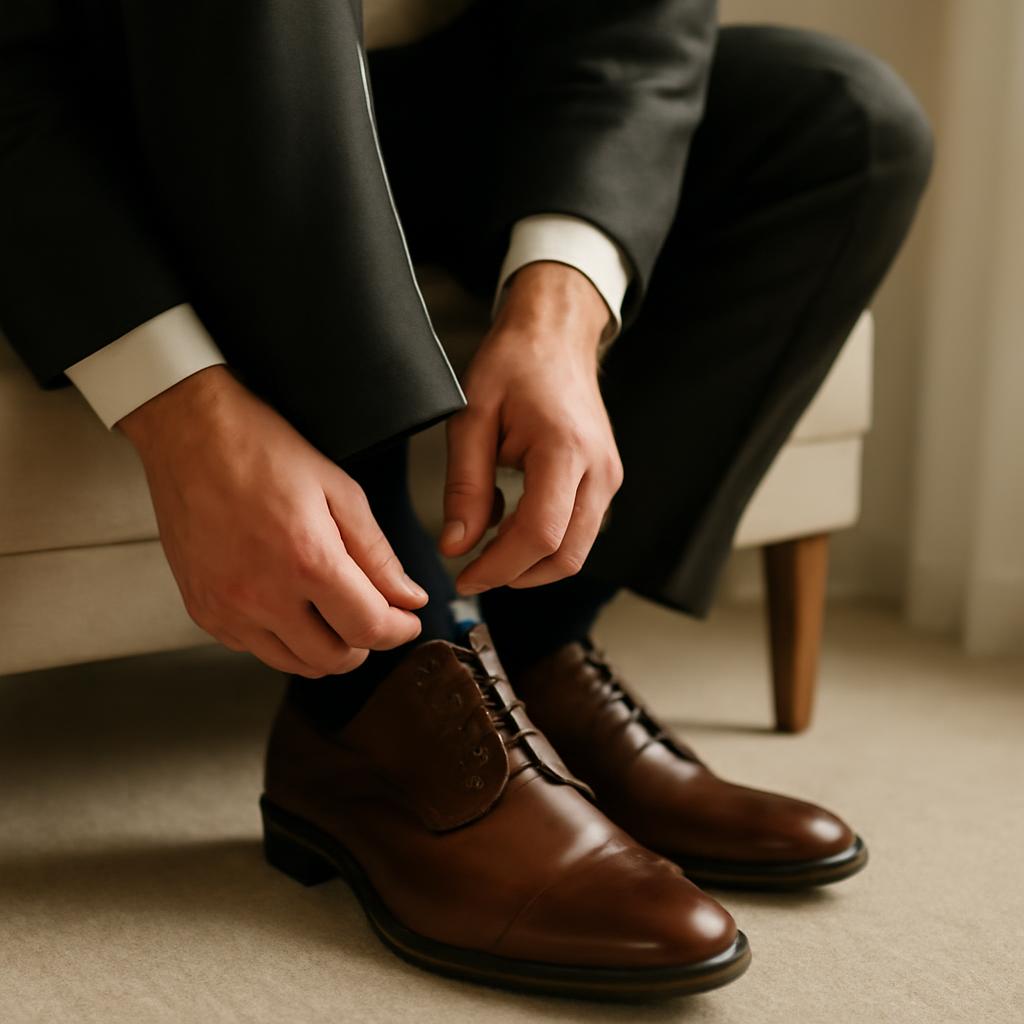 Bí quyết chọn size giày cưới nam êm chân suốt ngày dài