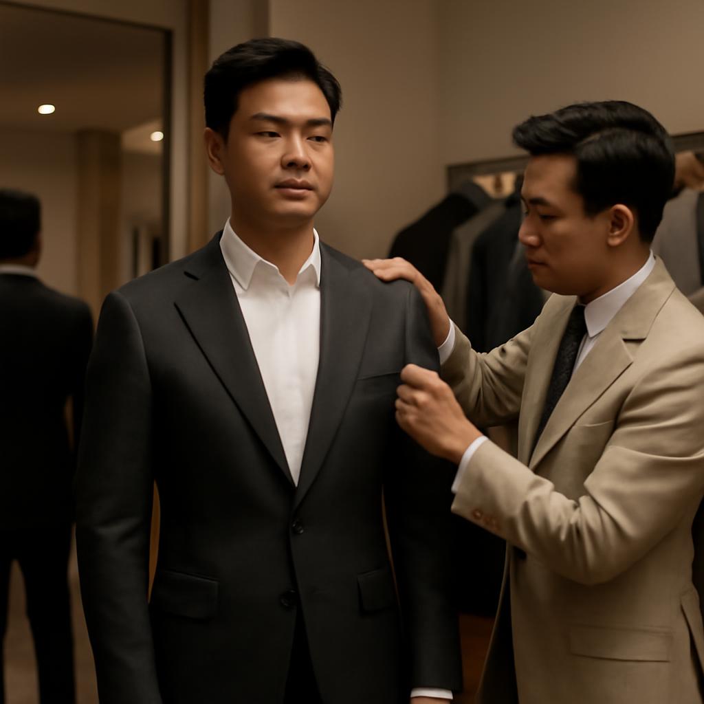 Nguyên tắc chọn vest chú rể không cà vạt đẹp theo vóc dáng