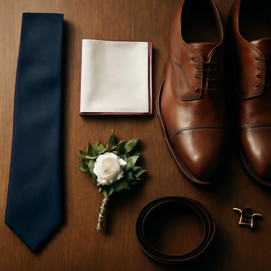 Phối phụ kiện để tổng thể chú rể hài hòa