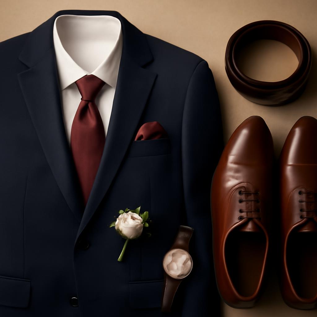 Phối phụ kiện để vest chú rể hài hòa và nổi bật