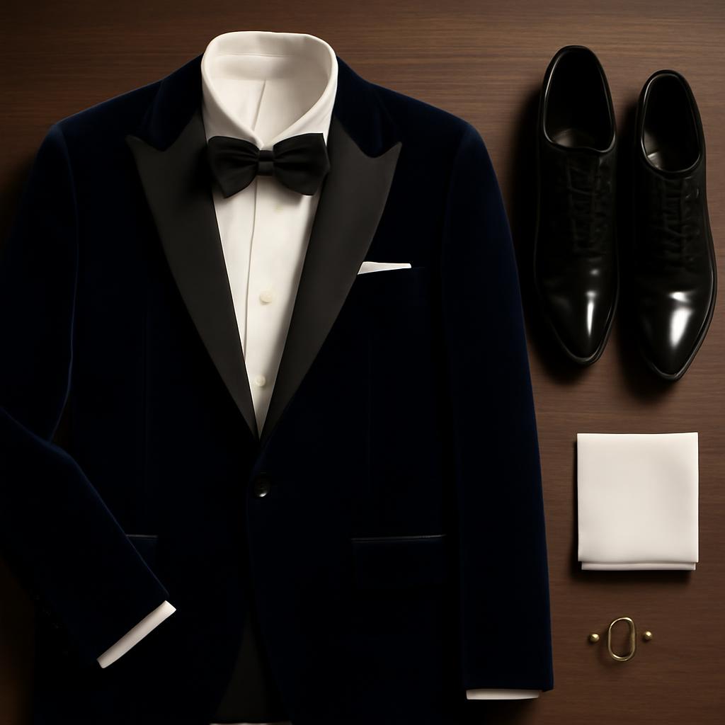 Phối vest nhung chú rể hài hòa theo bối cảnh cưới
