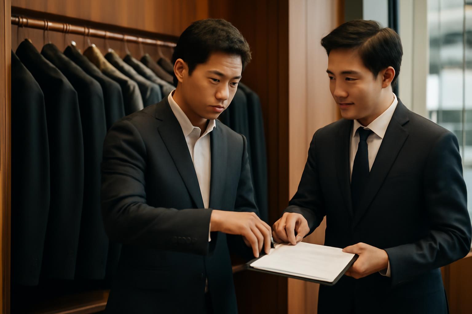 Chính sách đổi trả vest công sở nam thuê TP HCM cần rõ ràng