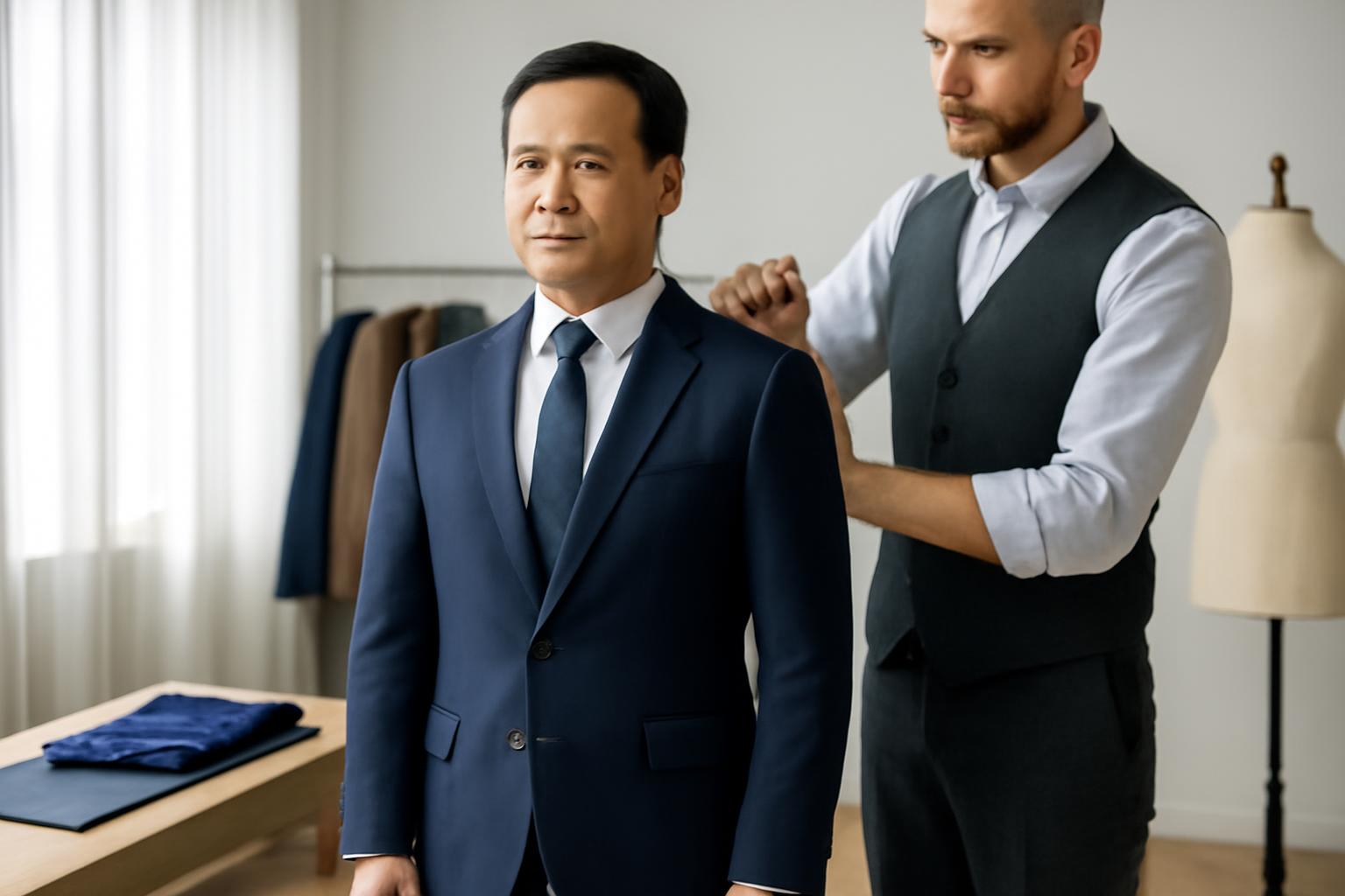 Nguyên tắc may vest nam giá rẻ cho người thấp